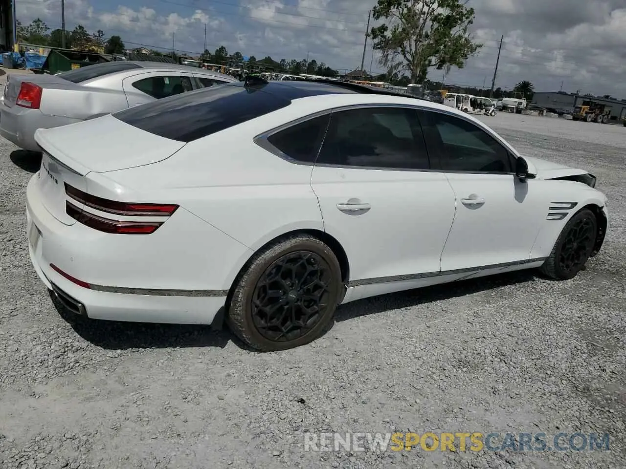 3 fotografías del automóvil dañado KMTGB4SC9PU141614 GENESIS G80 2023