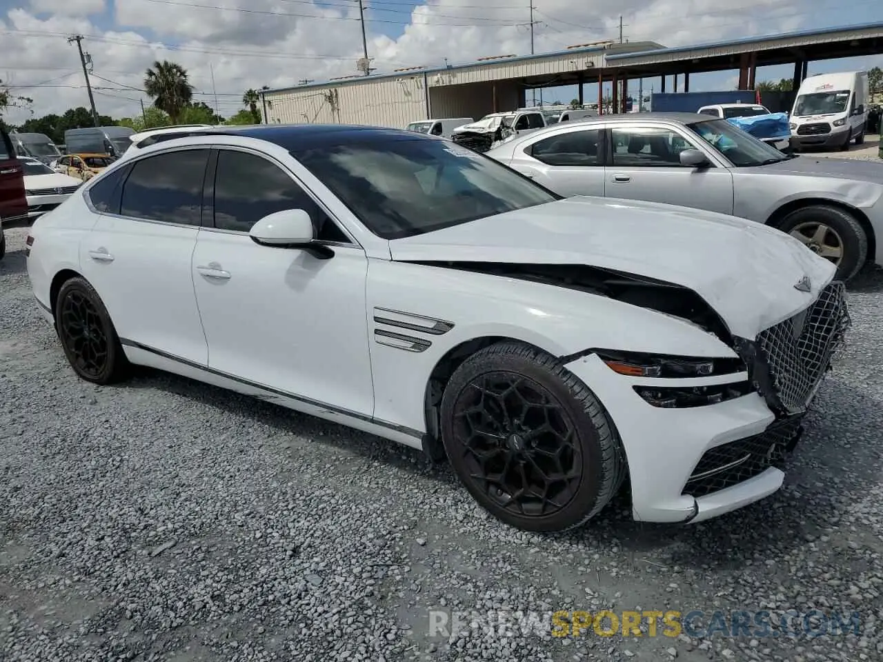 4 fotografías del automóvil dañado KMTGB4SC9PU141614 GENESIS G80 2023