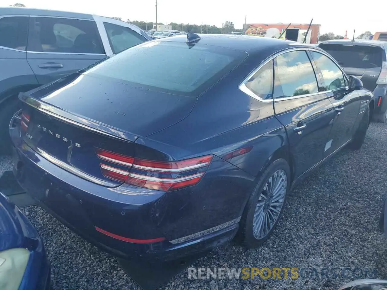 3 fotografías del automóvil dañado KMTGE4S19PU006073 GENESIS G80 2023