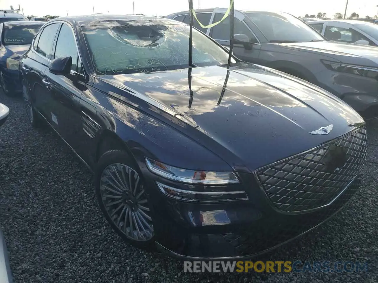 4 fotografías del automóvil dañado KMTGE4S19PU006073 GENESIS G80 2023
