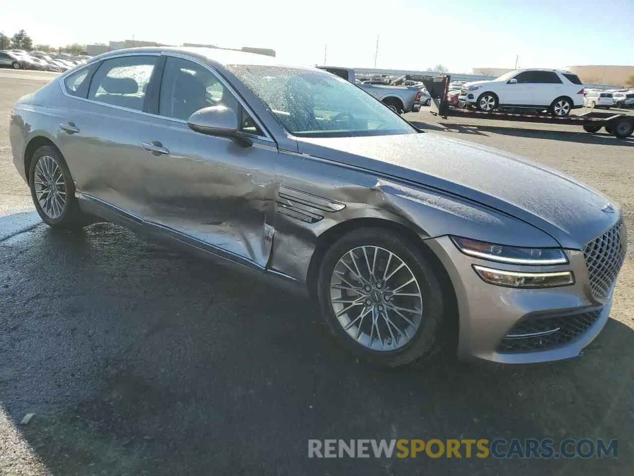 4 fotografías del automóvil dañado KMTGB4SC3RU225348 GENESIS G80 2024