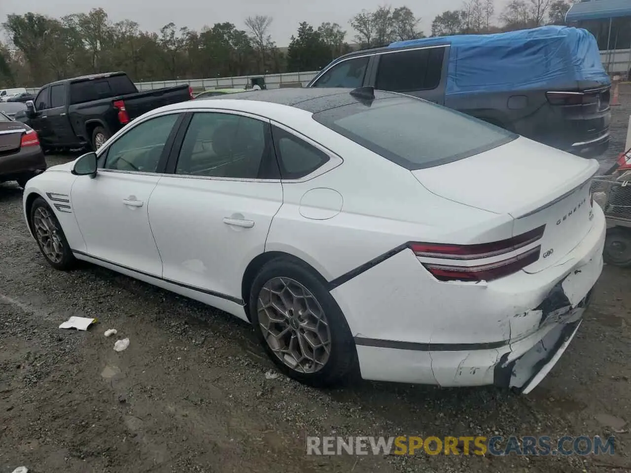 3 fotografías del automóvil dañado KMTGB4SC5RU227361 GENESIS G80 2024