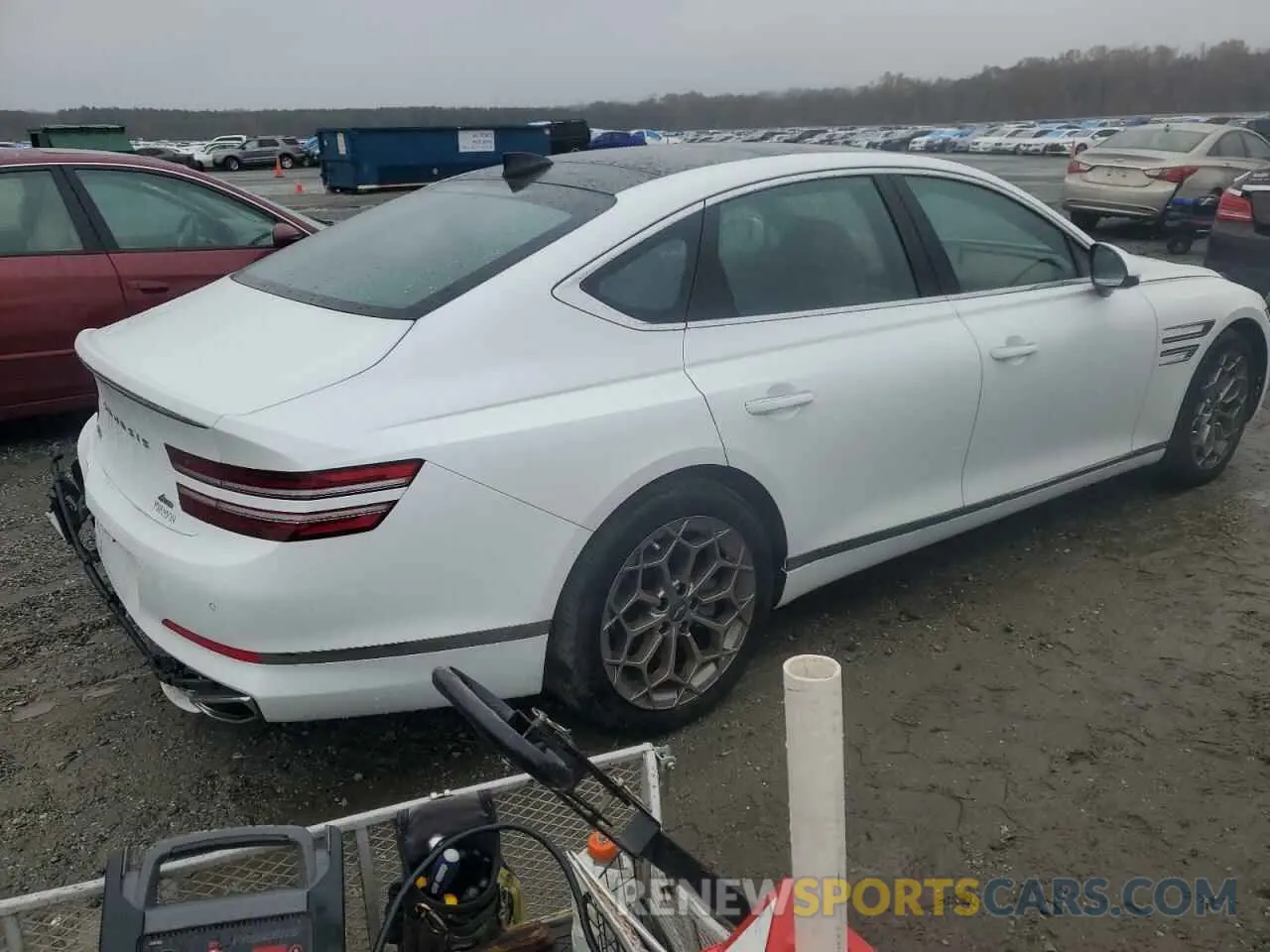 4 fotografías del automóvil dañado KMTGB4SC5RU227361 GENESIS G80 2024