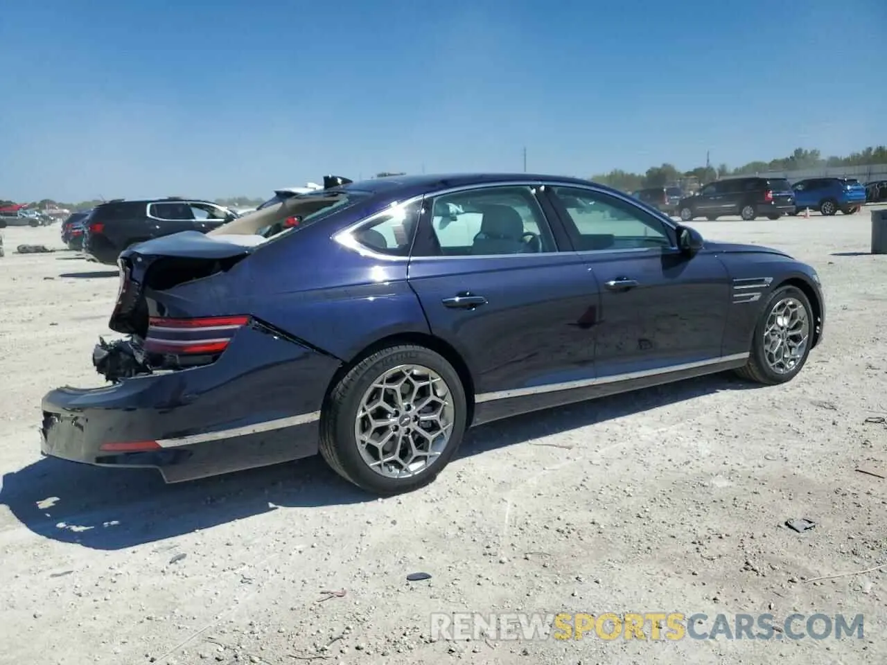 3 fotografías del automóvil dañado KMTGB4SC6RU227336 GENESIS G80 2024