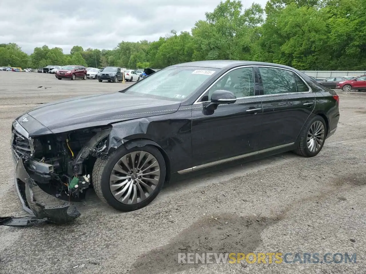 1 fotografías del automóvil dañado KMHG54JH0KU050660 GENESIS G90 2019