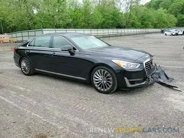 13 fotografías del automóvil dañado KMHG54JH0KU050660 GENESIS G90 2019