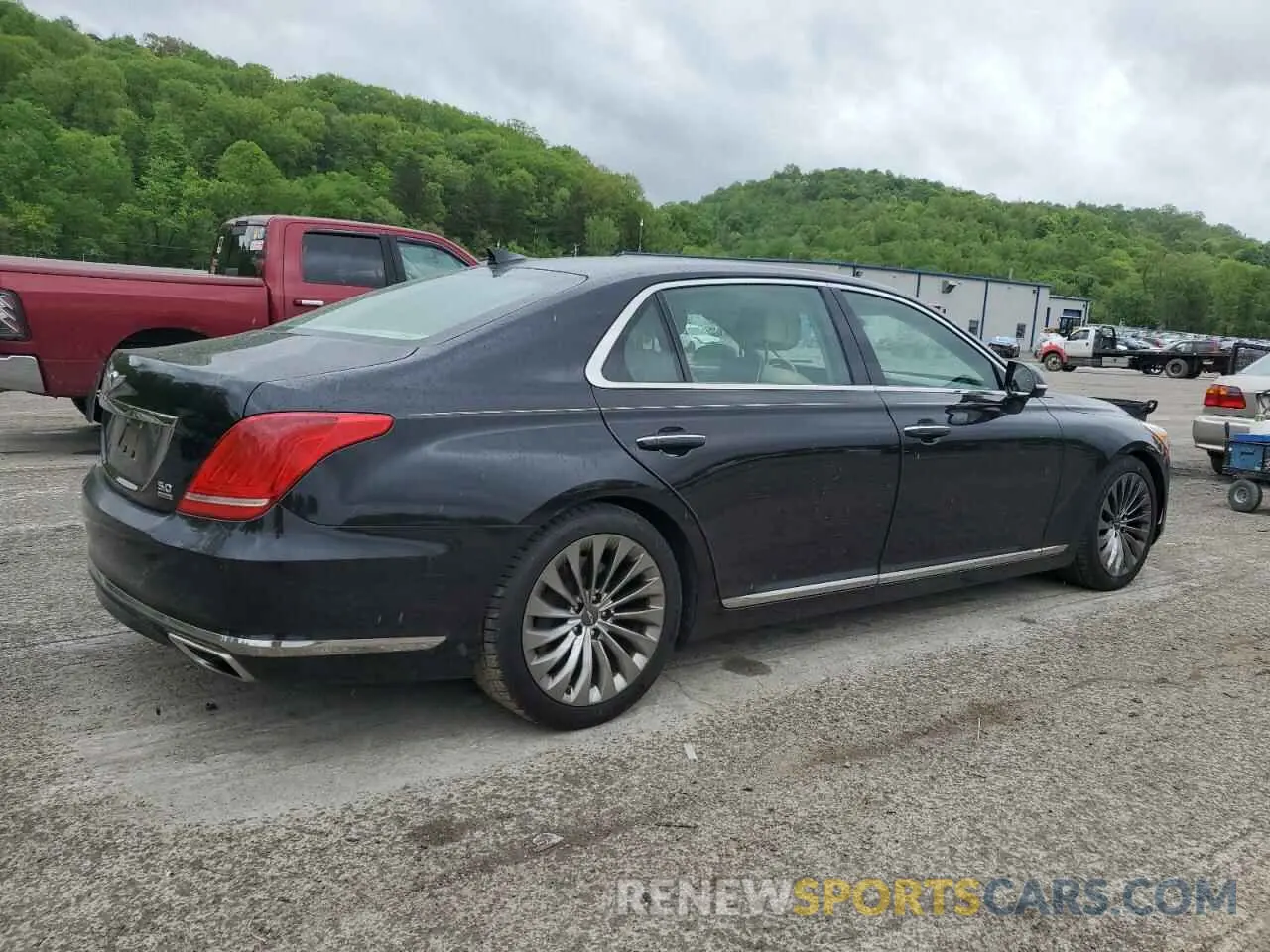 3 fotografías del automóvil dañado KMHG54JH0KU050660 GENESIS G90 2019
