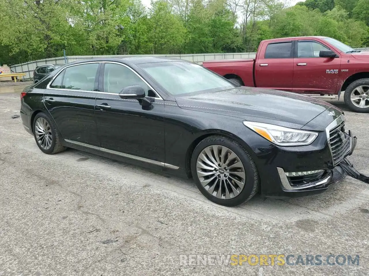 4 fotografías del automóvil dañado KMHG54JH0KU050660 GENESIS G90 2019