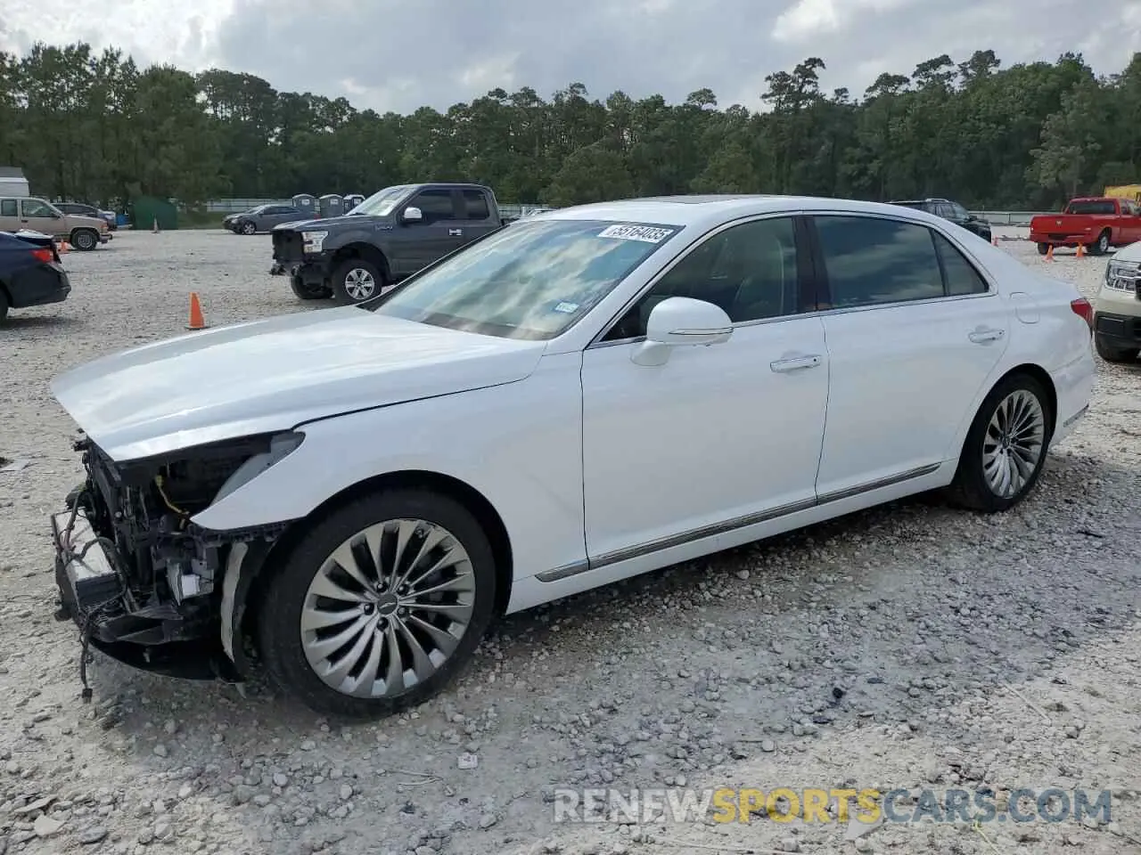 1 fotografías del automóvil dañado KMTF34JA6KU061768 GENESIS G90 2019