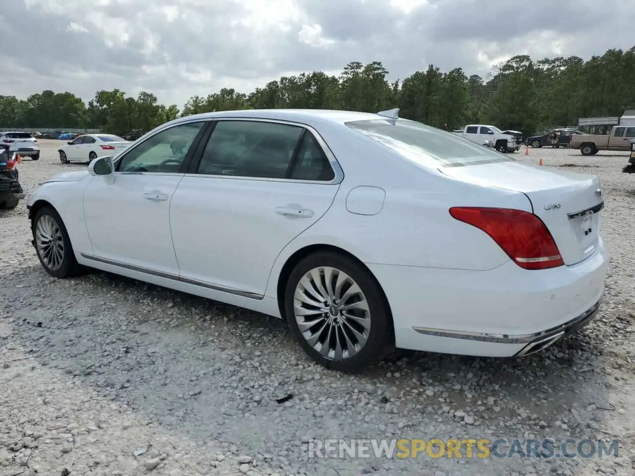 2 fotografías del automóvil dañado KMTF34JA6KU061768 GENESIS G90 2019
