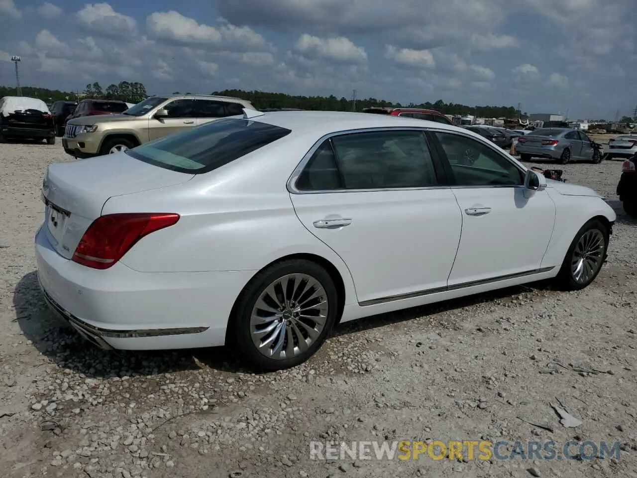 3 fotografías del automóvil dañado KMTF34JA6KU061768 GENESIS G90 2019