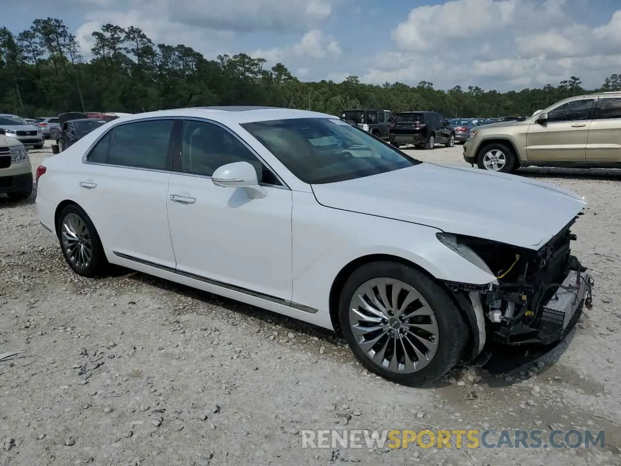 4 fotografías del automóvil dañado KMTF34JA6KU061768 GENESIS G90 2019