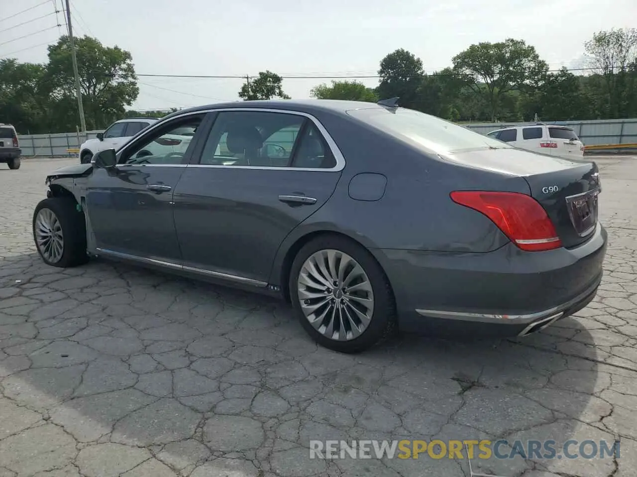 2 fotografías del automóvil dañado KMTF54JH2KU064030 GENESIS G90 2019