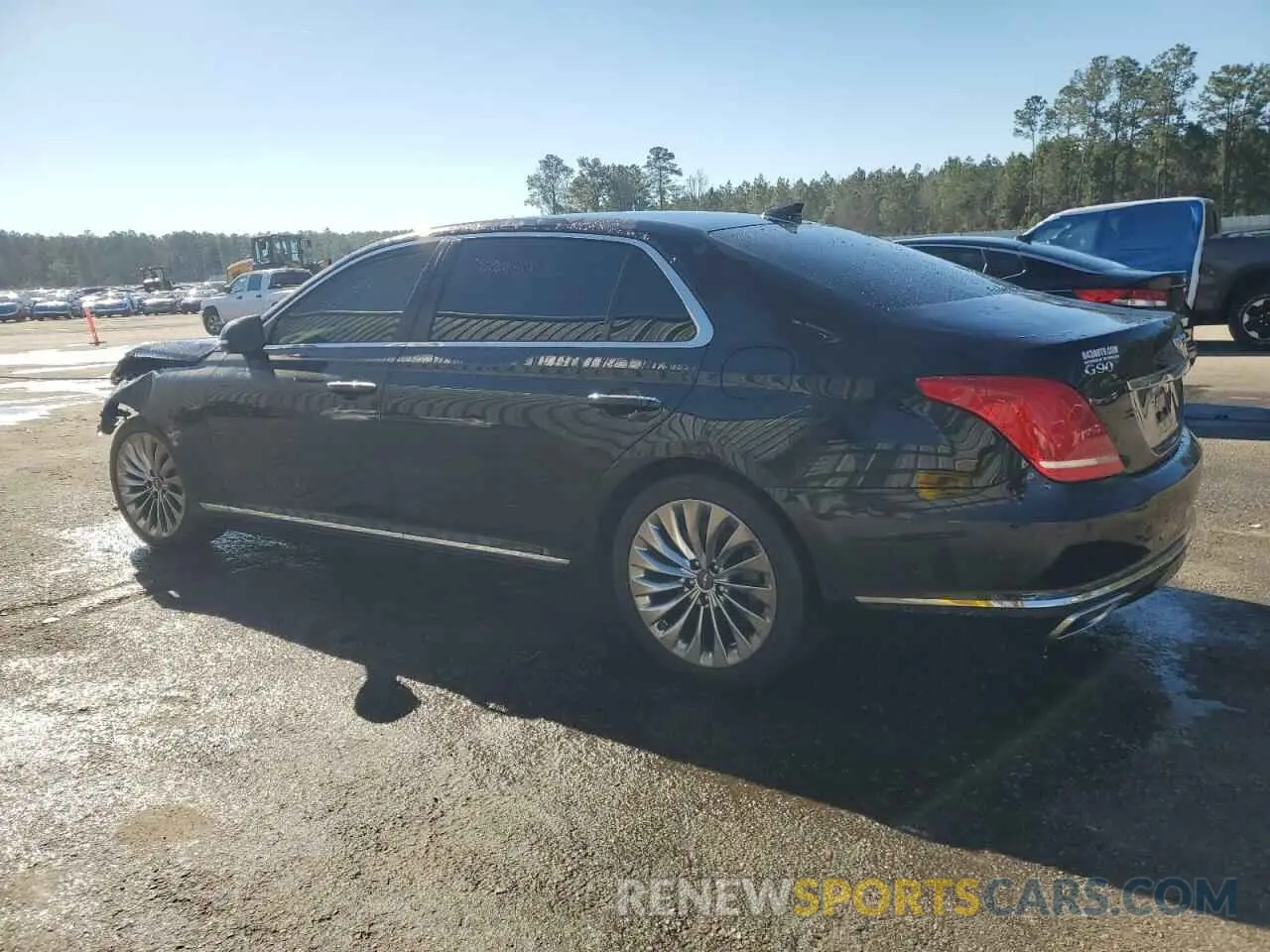 2 fotografías del automóvil dañado KMTF54JHXKU059223 GENESIS G90 2019