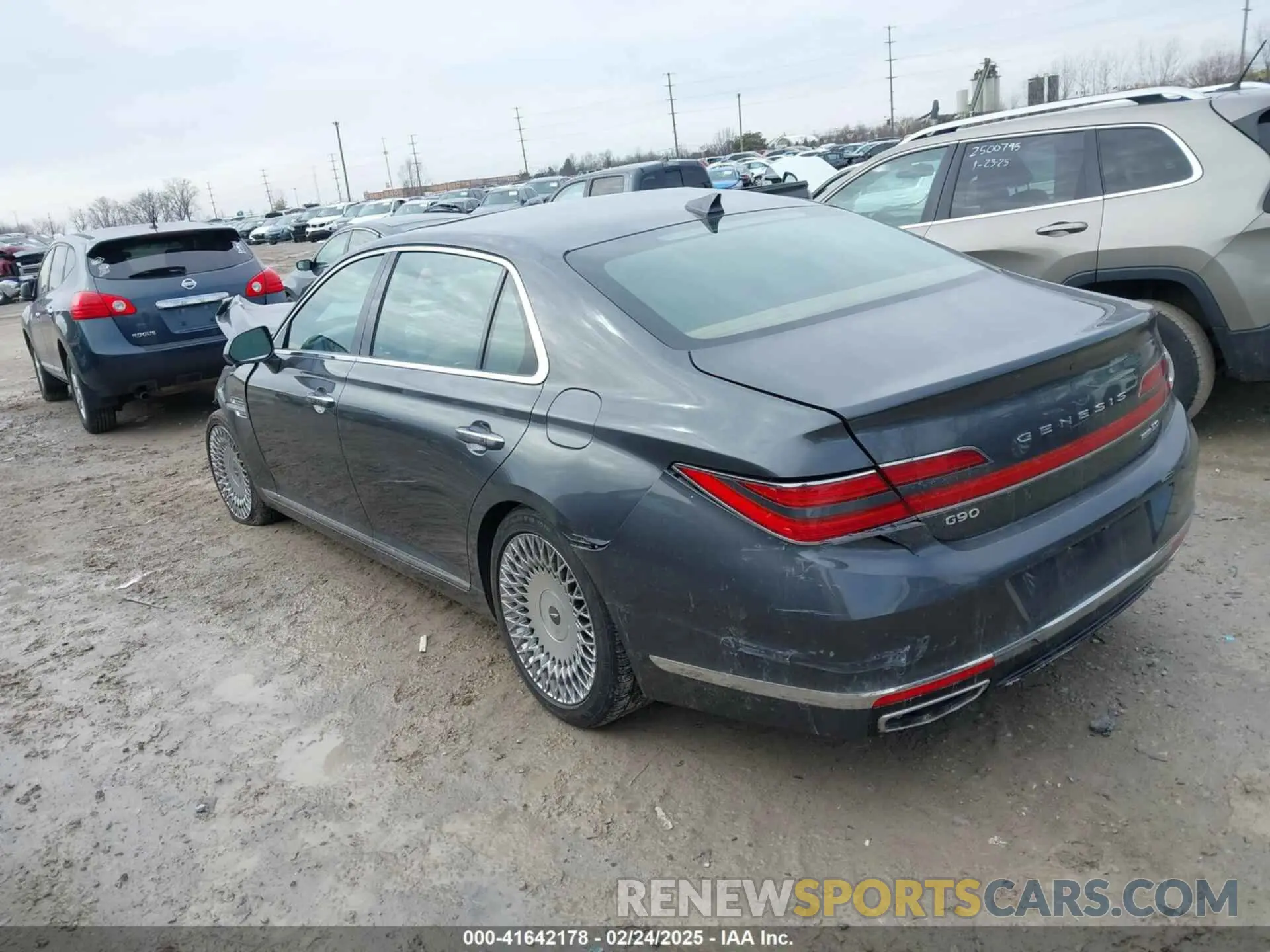 3 fotografías del automóvil dañado KMTF54PH1LU081314 GENESIS G90 2020