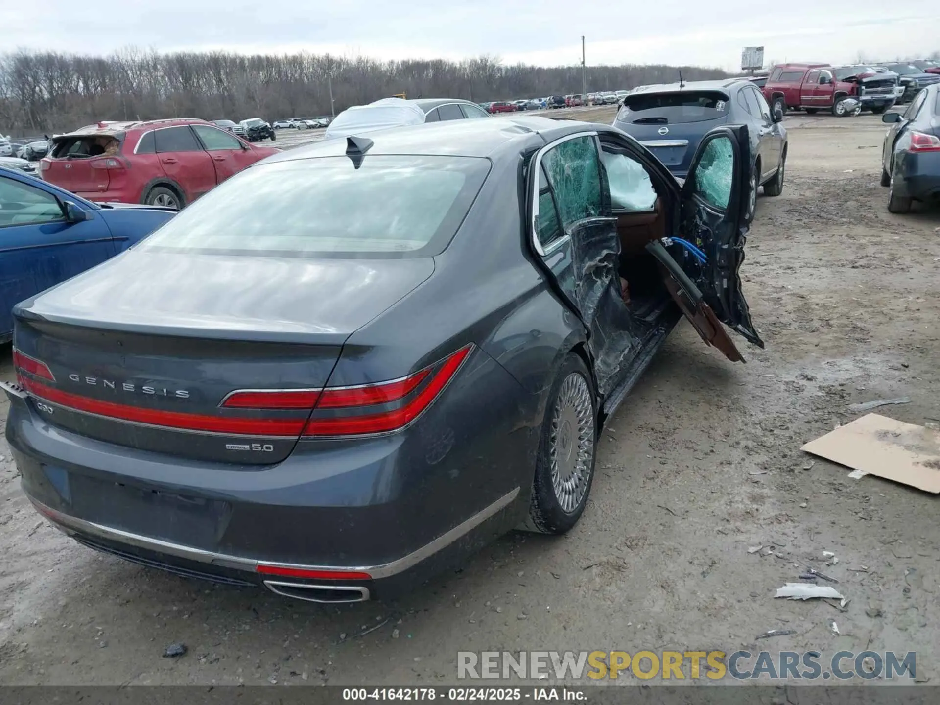 4 fotografías del automóvil dañado KMTF54PH1LU081314 GENESIS G90 2020