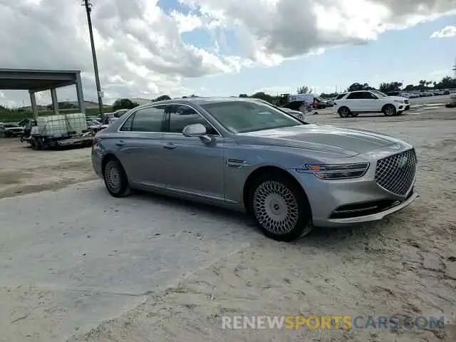 13 fotografías del automóvil dañado KMTF34PA2MU090131 GENESIS G90 2021