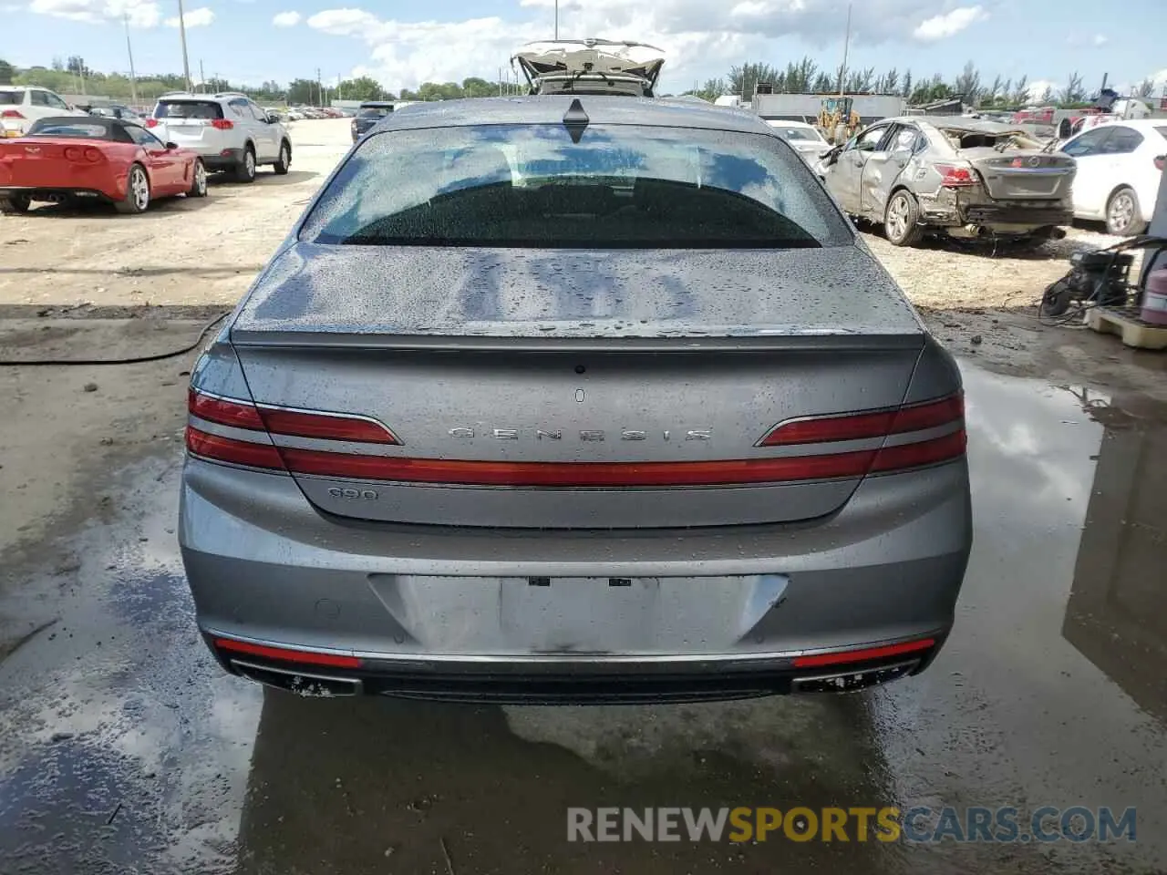 6 fotografías del automóvil dañado KMTF34PA2MU090131 GENESIS G90 2021