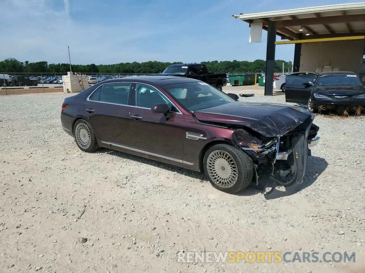 4 fotografías del automóvil dañado KMTF54PH5MU087053 GENESIS G90 2021