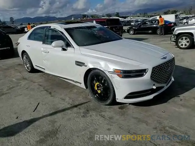 10 fotografías del automóvil dañado KMTF34PA0NU092980 GENESIS G90 2022