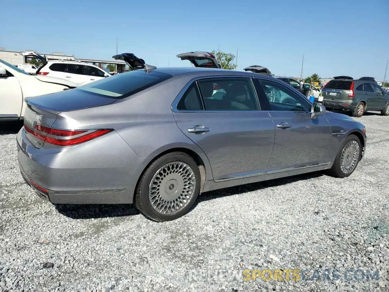 3 fotografías del automóvil dañado KMTF54PH0NU096101 GENESIS G90 2022