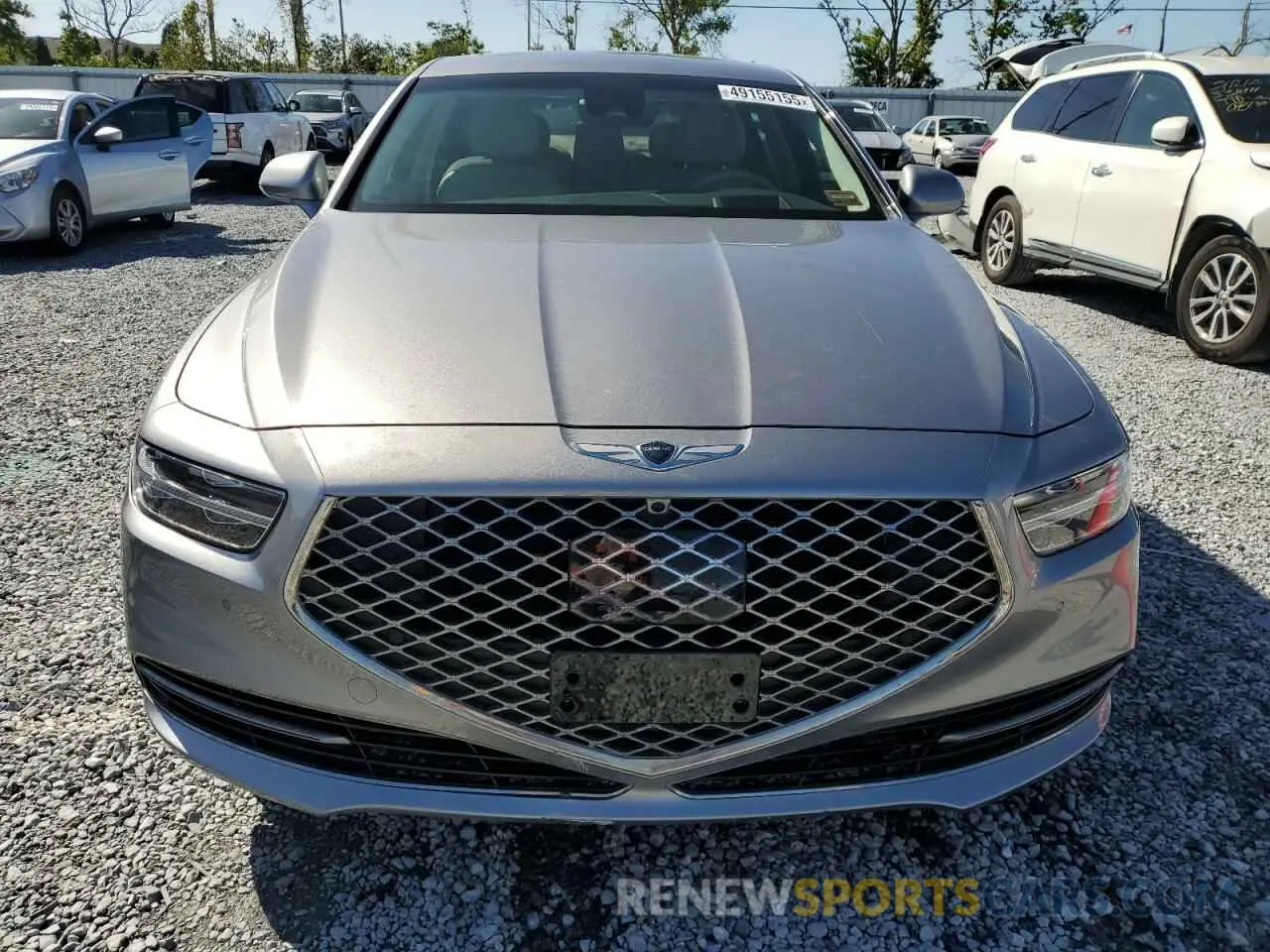 5 fotografías del automóvil dañado KMTF54PH0NU096101 GENESIS G90 2022
