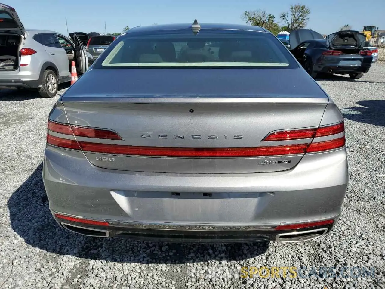 6 fotografías del automóvil dañado KMTF54PH0NU096101 GENESIS G90 2022