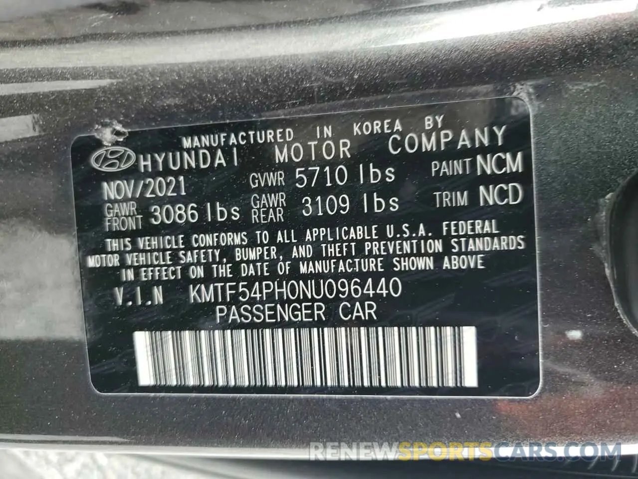 13 fotografías del automóvil dañado KMTF54PH0NU096440 GENESIS G90 2022