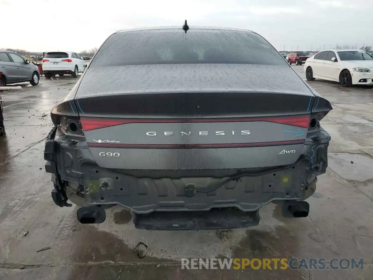 6 fotografías del automóvil dañado KMTFB4SDXPU011121 GENESIS G90 2023