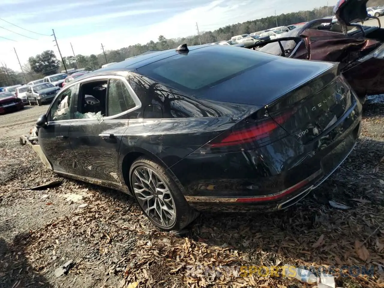 2 fotografías del automóvil dañado KMTFC4SD1PU015734 GENESIS G90 2023