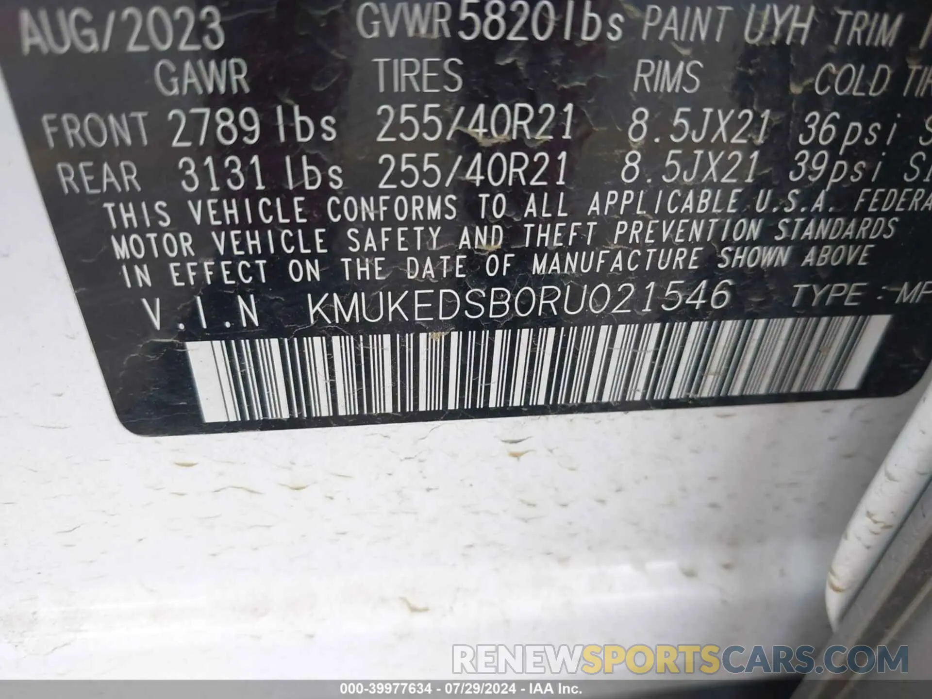9 fotografías del automóvil dañado KMUKEDSB0RU021546 GENESIS GV60 2024