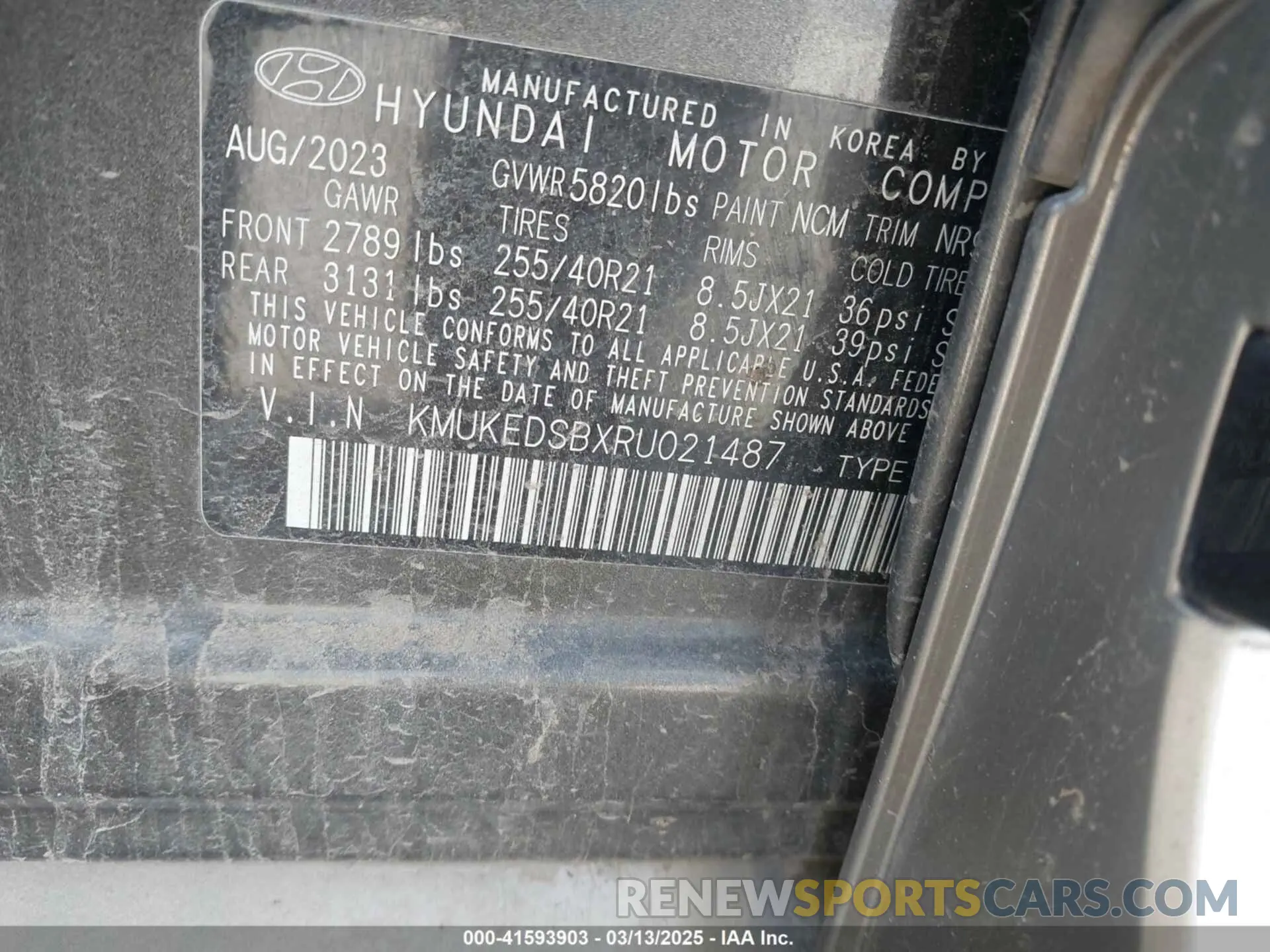 9 fotografías del automóvil dañado KMUKEDSBXRU021487 GENESIS GV60 2024
