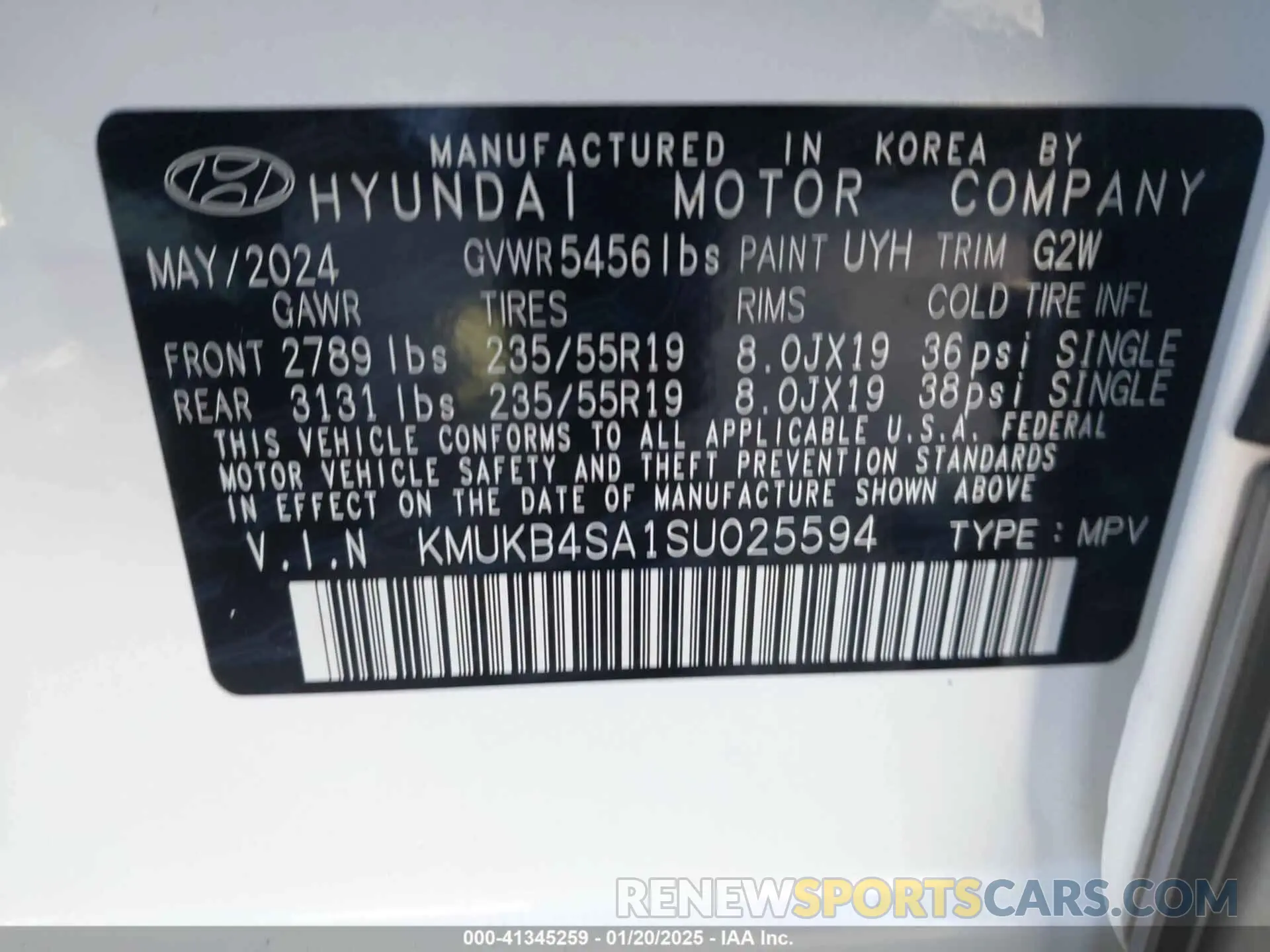 9 fotografías del automóvil dañado KMUKB4SA1SU025594 GENESIS GV60 2025