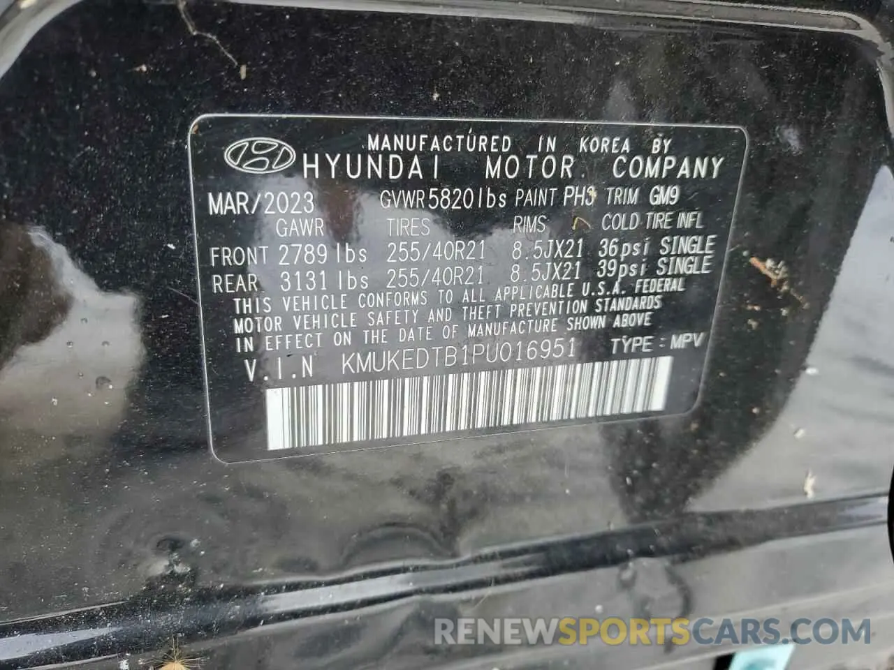 12 fotografías del automóvil dañado KMUKEDTB1PU016951 GENESIS GV60 PERFO 2023