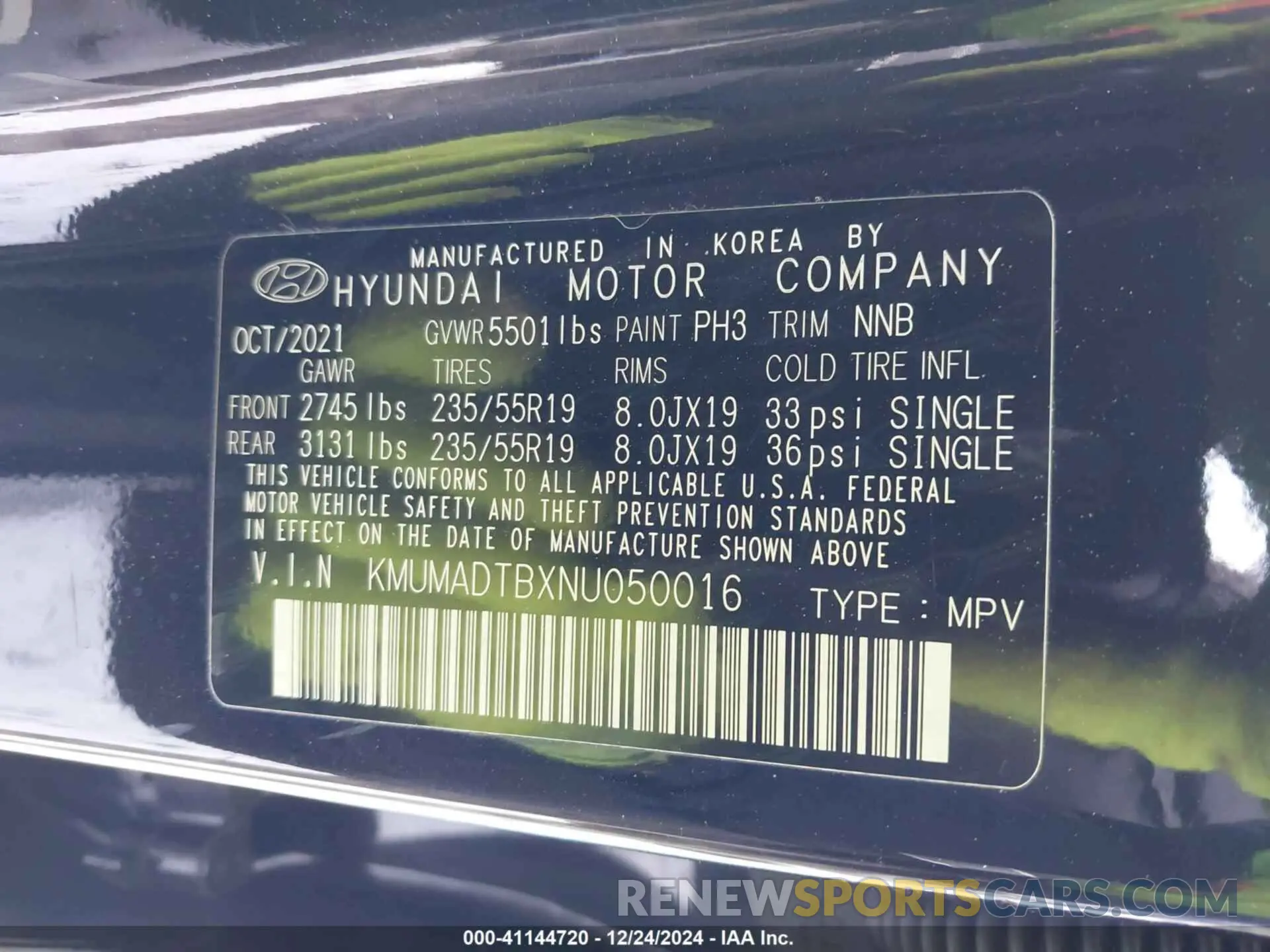 9 fotografías del automóvil dañado KMUMADTBXNU050016 GENESIS GV70 2022