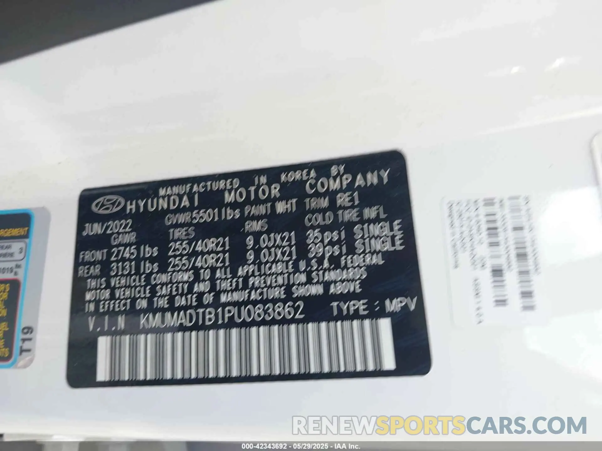 9 fotografías del automóvil dañado KMUMADTB1PU083862 GENESIS GV70 2023