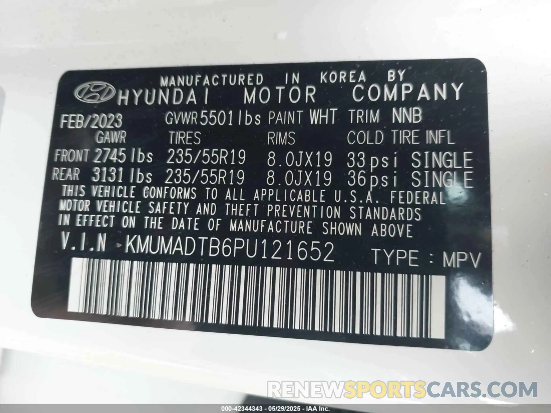 9 fotografías del automóvil dañado KMUMADTB6PU121652 GENESIS GV70 2023