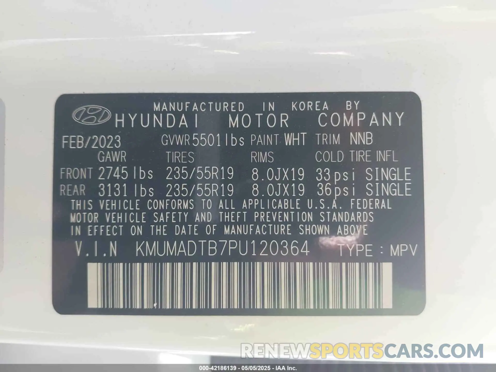 9 fotografías del automóvil dañado KMUMADTB7PU120364 GENESIS GV70 2023
