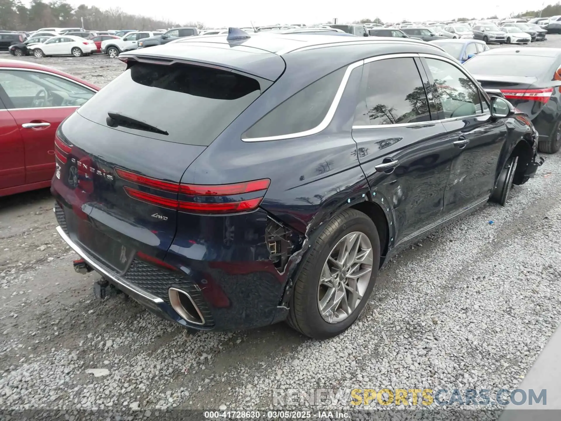 4 fotografías del automóvil dañado 5NMMADTB5SH019701 GENESIS GV70 2025