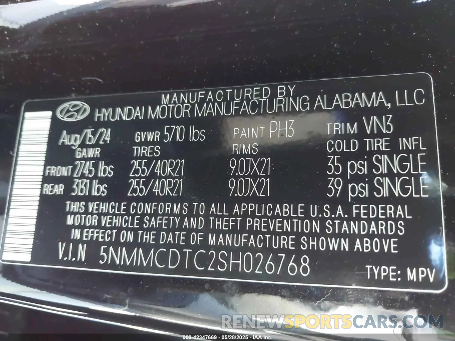 9 fotografías del automóvil dañado 5NMMCDTC2SH026768 GENESIS GV70 2025
