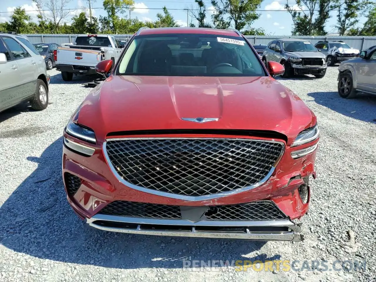 5 fotografías del automóvil dañado KMUMADTB2NU059857 GENESIS GV70 BASE 2022