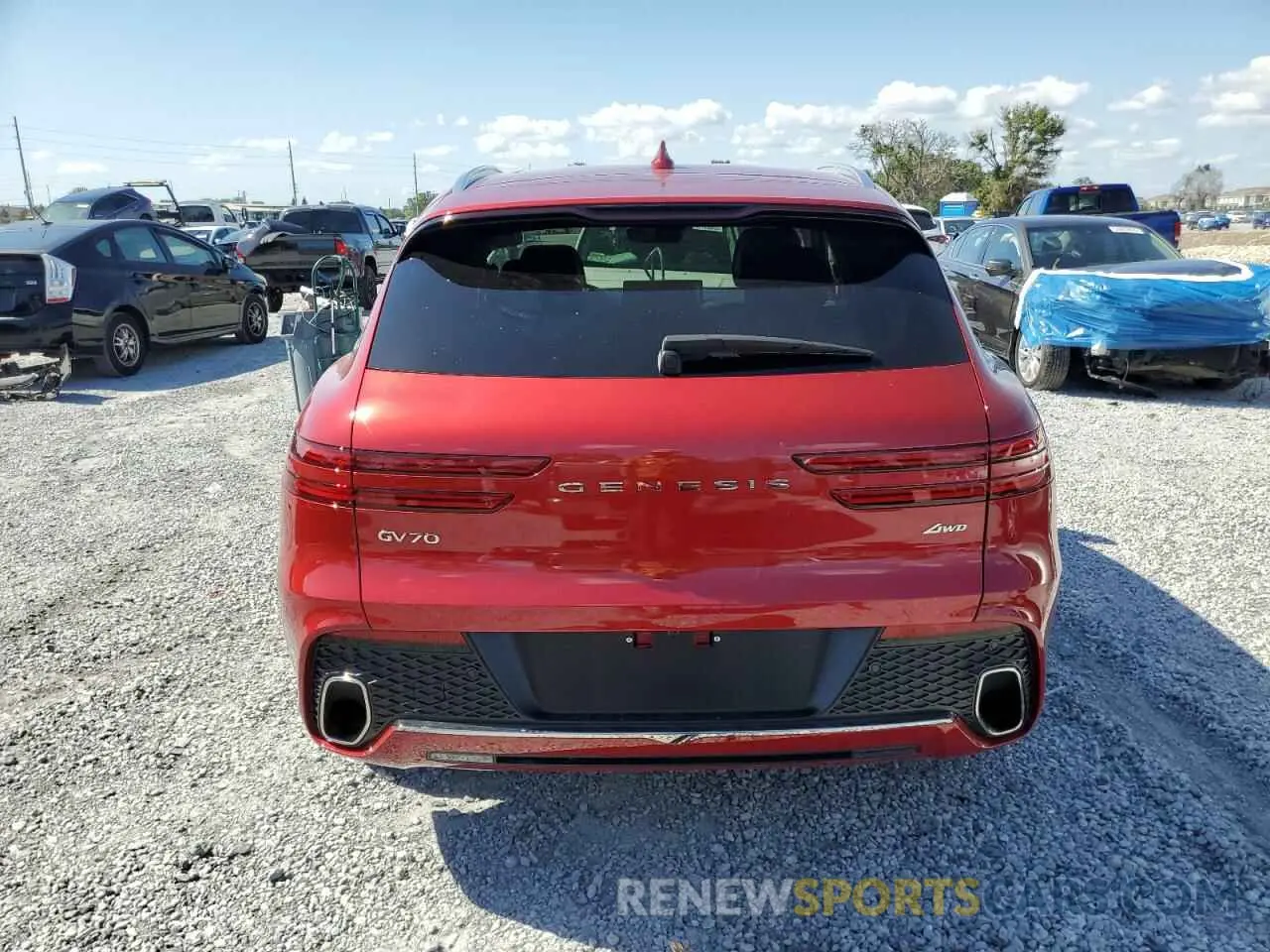 6 fotografías del automóvil dañado KMUMADTB2NU059857 GENESIS GV70 BASE 2022