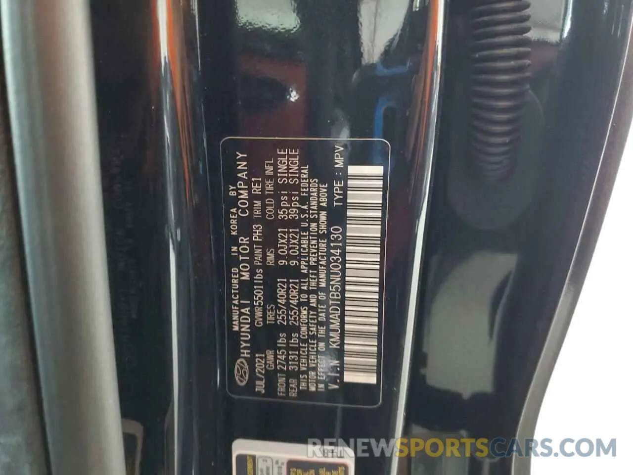 12 fotografías del automóvil dañado KMUMADTB5NU034130 GENESIS GV70 BASE 2022