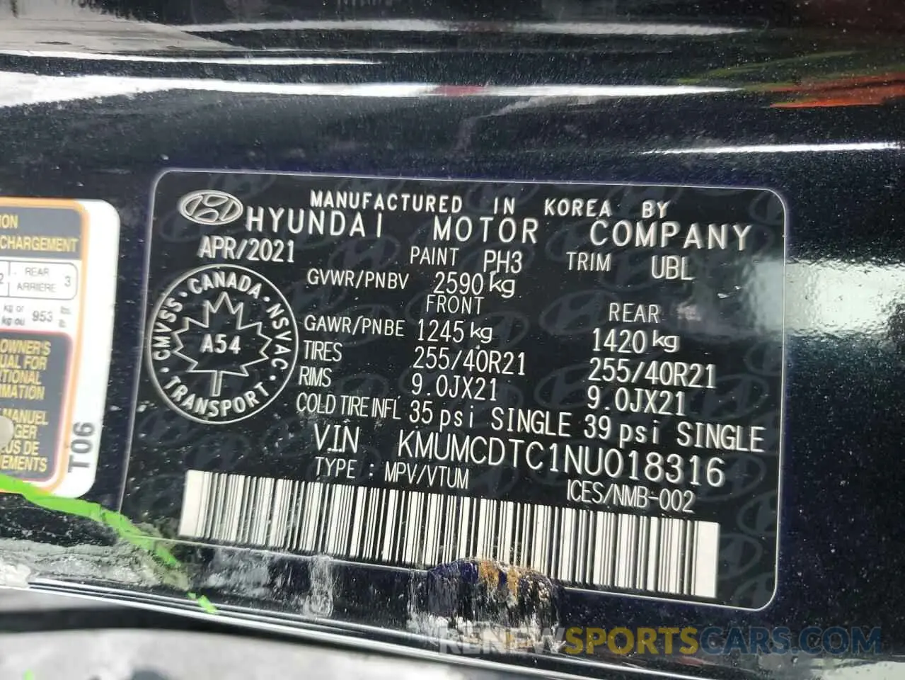 13 fotografías del automóvil dañado KMUMCDTC1NU018316 GENESIS GV70 BASE 2022