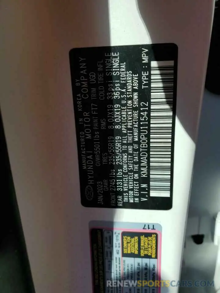 13 fotografías del automóvil dañado KMUMADTB0PU115412 GENESIS GV70 BASE 2023