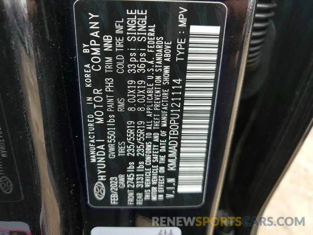 12 fotografías del automóvil dañado KMUMADTB0PU121114 GENESIS GV70 BASE 2023