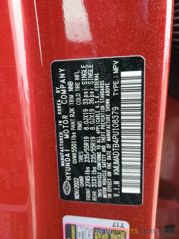 14 fotografías del automóvil dañado KMUMADTB4PU108379 GENESIS GV70 BASE 2023