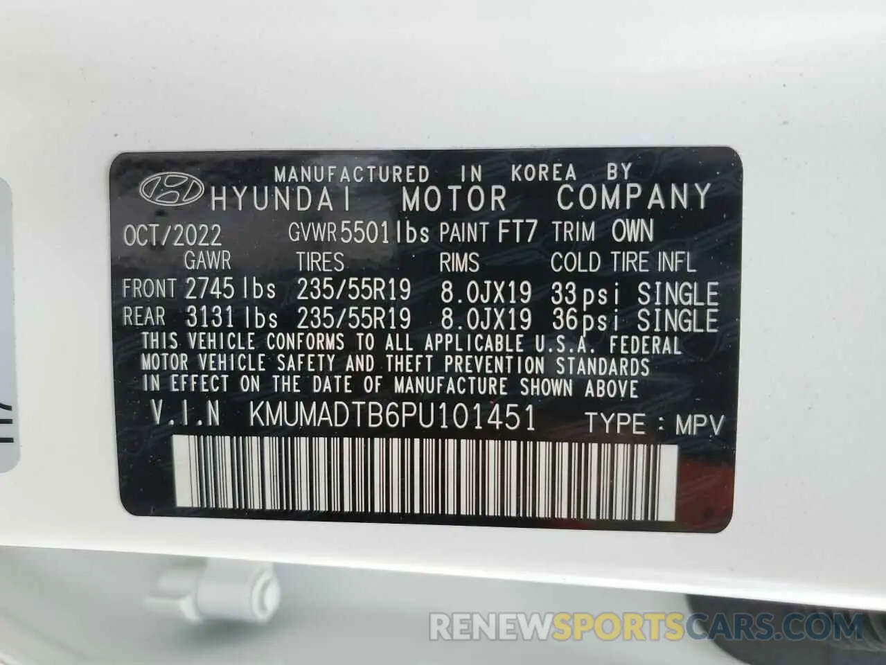 14 fotografías del automóvil dañado KMUMADTB6PU101451 GENESIS GV70 BASE 2023