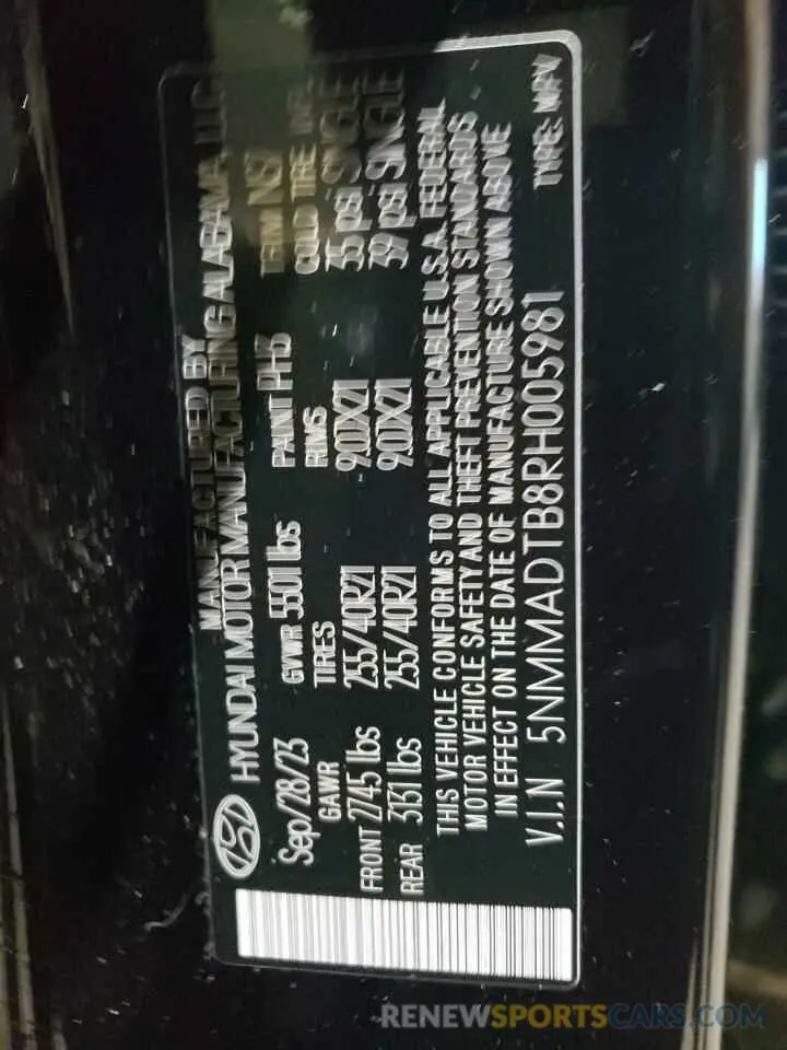 14 fotografías del automóvil dañado 5NMMADTB8RH005981 GENESIS GV70 BASE 2024