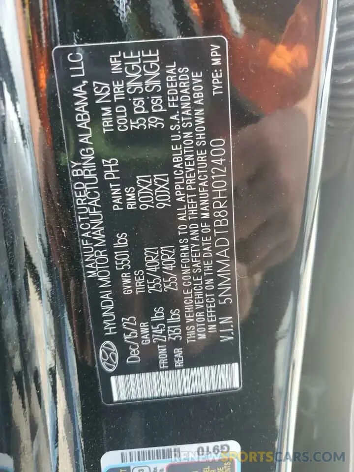 13 fotografías del automóvil dañado 5NMMADTB8RH012400 GENESIS GV70 BASE 2024